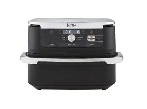 Friteuza cu aer cald Ninja Flex Drawer AF500EU, 2470 W, 10.4 l, capacitate mancare 2 kg, interval temperatura 40 - 240 °C, doua zone de gatit, 7 programe (Negru)
