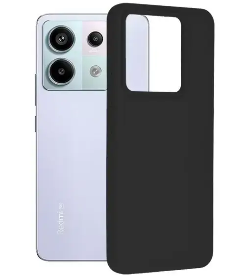 Husa Silicon Soft Edge Lemontti Xiaomi Redmi Note 13 Pro 5G / Poco X6, Negru