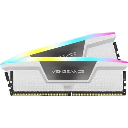 Memorie Corsair Vengeance RGB 32 GB, DDR5, DIMM, 6000 MHz, CL36, 2x16 GB, 1.4V, XMP 3.0 (Alb)