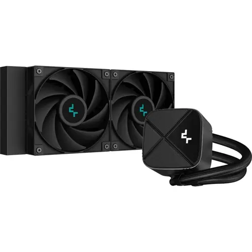 Cooler CPU DeepCool LS520S Zero Dark, 2x120 mm, 2250 rpm, PWM (Negru)