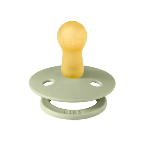 Suzeta BIBS Studio Colour Flower Latex, tetina rotunda, 6 luni + (Verde)