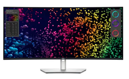 Monitor IPS LED Dell 39.7inch U4025QW, 5120 x 2160, HDMI, DisplayPort, Ecran curbat, Boxe (Argintiu)