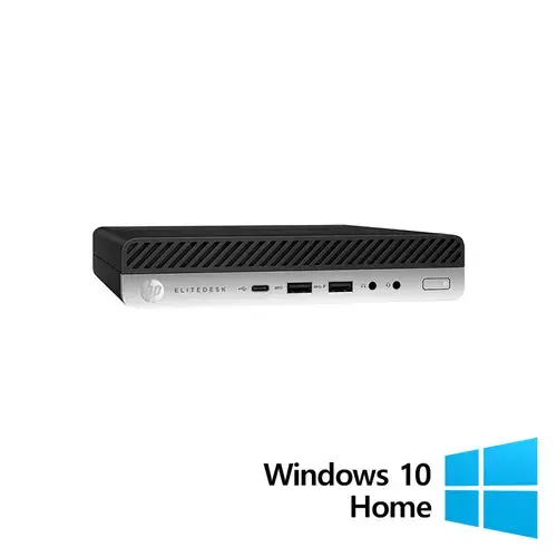 Calculator Sistem PC Refurbished HP EliteDesk 800 G3 Mini PC, Intel Core i5-6500T 2.50GHz, 16GB DDR4, 512GB SSD + Windows 10 Home