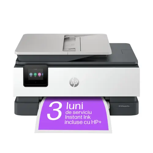 Multifunctional Inkjet HP OfficeJet Pro 8122e, A4, Color, 20 ppm, USB, Retea, Wireless (Negru/Alb)