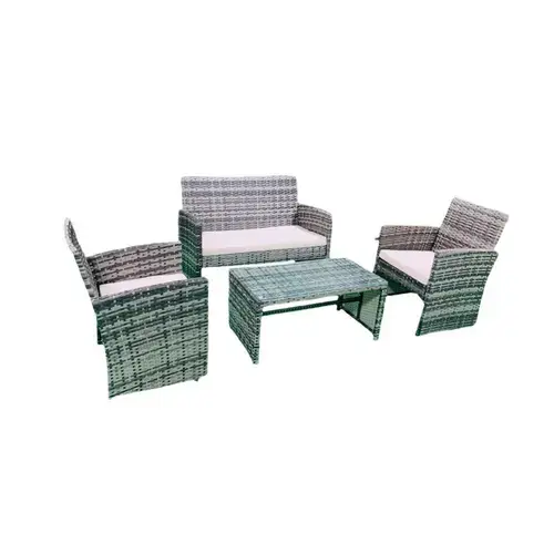 Set mobilier terasa Heinner Marta STMC004, 4 Piese (Gri/Verde)
