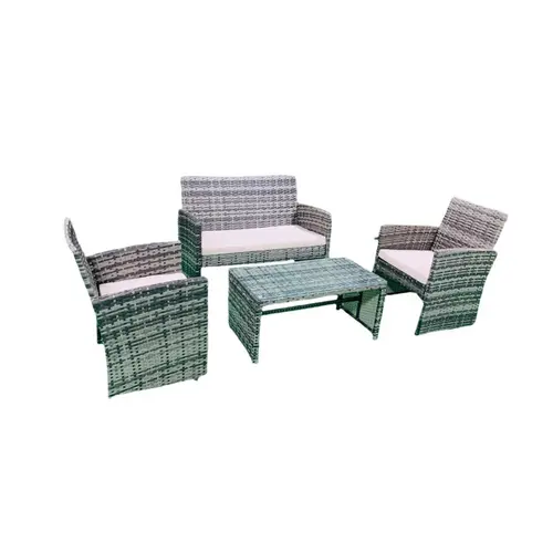 Set mobilier terasa Heinner Marta STMC004, 4 Piese (Gri/Verde)