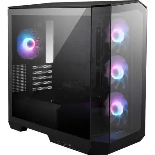 Carcasa MSI MAG PANO M100R PZ, Mini Tower, Fara sursa, mATX, mITX (Negru)
