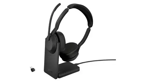 Casti Call Center Jabra Evolve2 55 Link380c, USB-C, MS, Stereo, Stand incarcare (Negru)