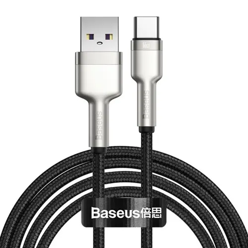 Cablu date si incarcare, Baseus, USB - USB-C, 2 m, Negru