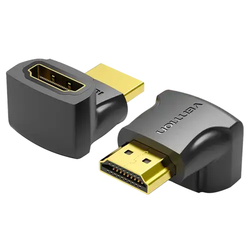 Adaptor Vention AINB0, HDMI tata-mama, 270 grade (Negru/Auriu)