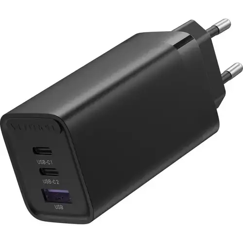 Incarcator retea Vention FERB0-EU, 65W, 2 x USB Type-C, 1 x USB, 5V/3A, PD 3.0, QC 3.0, QC 4.0 (Negru)