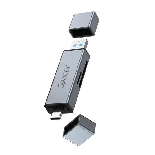 Card reader extern SPACER SPCR-TYPEC-USB-01