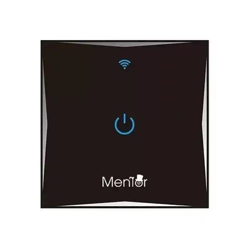 Intrerupator cap scara Smart WiFi Mentor ES046 150W 2.4GHz touch cu nul, sticla securizata