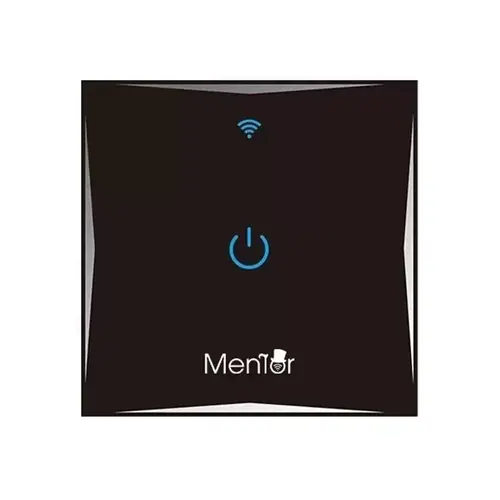 Intrerupator cap scara Smart WiFi Mentor ES046 150W 2.4GHz touch cu nul, sticla securizata