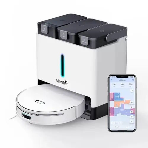 Aspirator Robot Smart Mentor SD007, WiFi 250m, autonomie 220minute, 5000Pa, LiDAR, recipient solutie spalat 4 Litri (Alb)