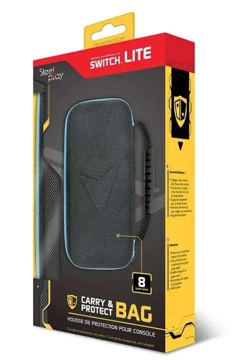 Husa protectie si transport Steel Play, Pentru Switch Lite (Negru/Albastru)