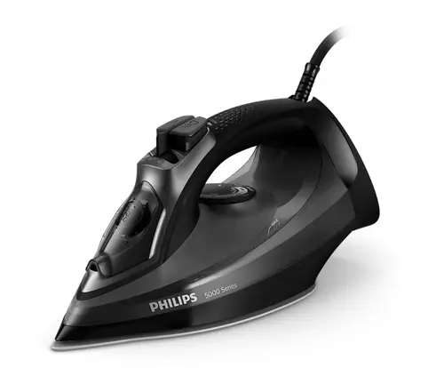 Fier de calcat Philips DST5040/80, 2600 W, SteamGlide Plus Recipient 0.32 l, Abur 45 g/min (Negru)
