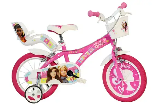 Bicicleta copii DINO BIKES Barbie, roti 16inch, roti ajutatoare (Roz)
