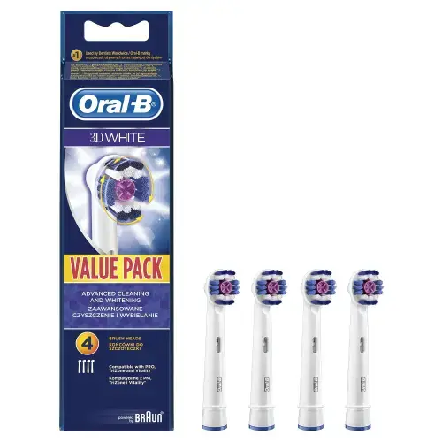 Rezerve periuta de dinti electrica Oral-B 3D White EB18, 4 buc