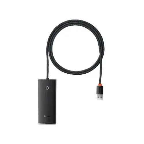 Adaptor Baseus WKQX030101, 4 porturi, Hub USB-A, USB 3.0, 1 m, Negru