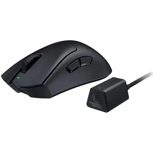 Mouse Razer DeathAdder V3 Pro, 5 butoane progamabile, rezolutie 30000 DPI, Dongle wireless HyperPolling inclus, Negru