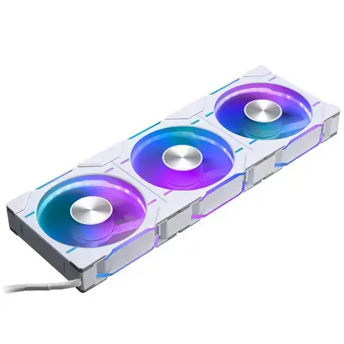Set 3 ventilatoare Phanteks D30 Reversed, iluminare RGB, 120 mm, 2000 rpm, PWM (Alb)