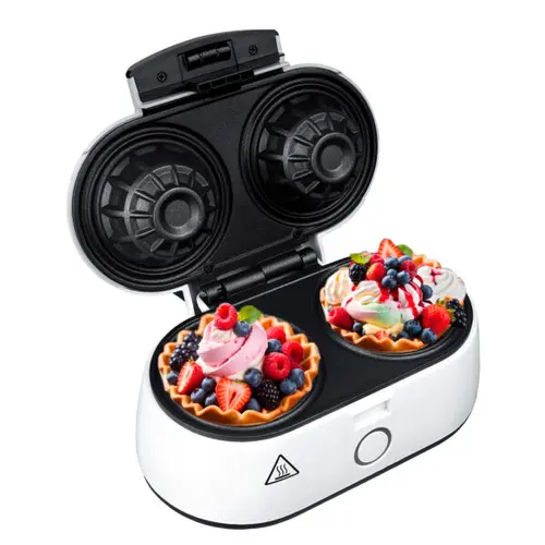 Aparat pentru wafe Adler AD3062, 1400 W, 2 boluri (Alb)