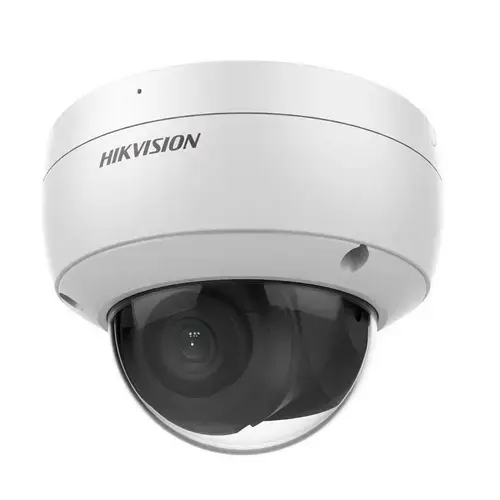 Camera supraveghere exterior IP Dome Hikvision AcuSense DarkFighter DS-2CD2146G2H-ISU, 2.8 mm, 4 MP, PoE, slot card, microfon (Alb)