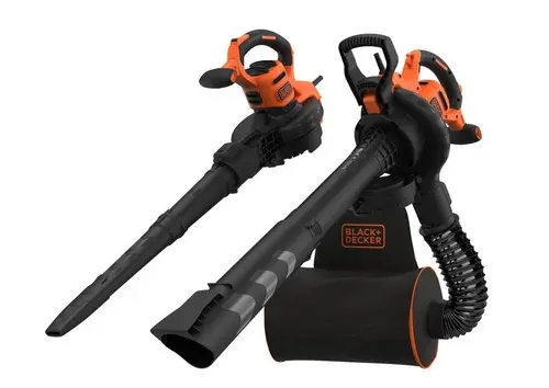 Suflanta si aspirator pentru gradina Black & Decker BEBLV300-QS, 3000 W, Sac 72 L (Negru/Portocaliu)