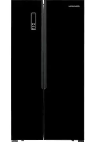 Side by side Heinner HSBS-H442NFBKE++, 436 L, No Frost, Clasa E, H 176.5 cm (Negru)