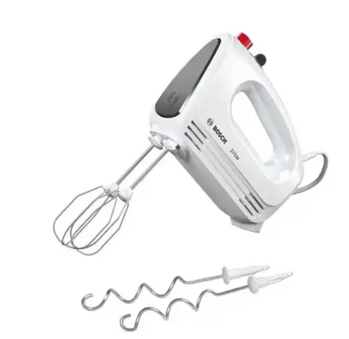 Mixer de mana BOSCH CleverMixx MFQ22100, 375W, 4 trepte viteza (Alb/Gri)