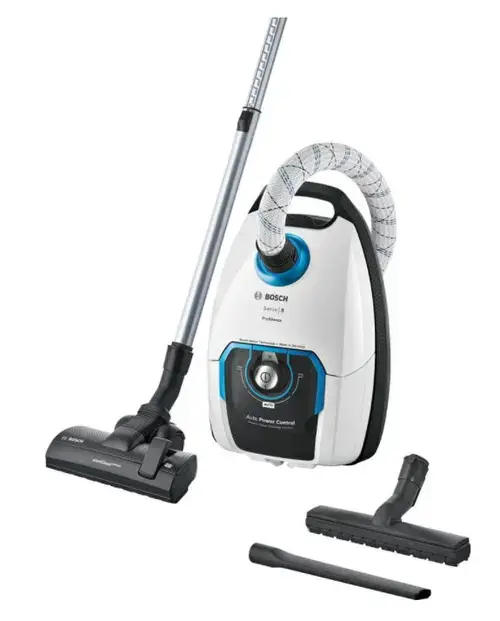 Aspirator cu sac Bosch Serie 8 ProSilence BGL8SIL6, 5 L, 800 W (Alb/Negru)