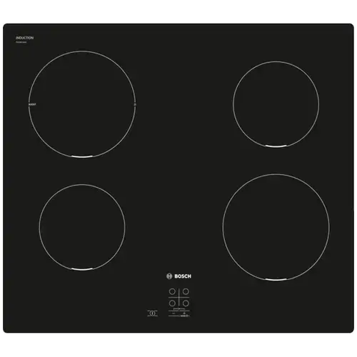 Plita incorporabila Bosch PUG611AA5E, Inductie, 4 zone de gatit, PowerBoost, TouchSelect, 60 cm, Negru