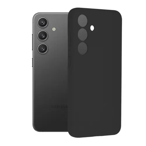 HusaLemontti Liquid Silicon Samsung Galaxy S24, Negru