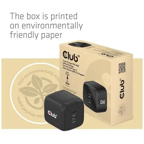 Incarcator telefon, CLUB3D, Negru