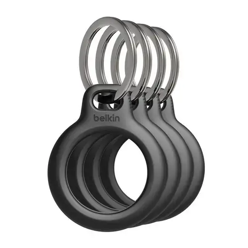 Set 4 brelocuri chei pentru AirTag, Belkin, Negru