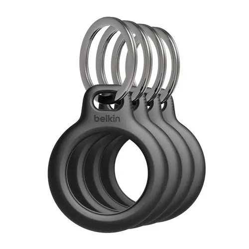 Set 4 brelocuri chei pentru AirTag, Belkin, Negru