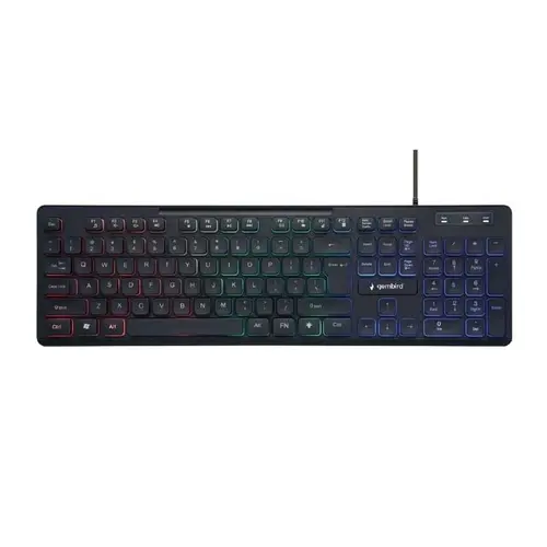 Tastatura multimedia Gembird KB-UML3-02, USB, Layout US, Negru