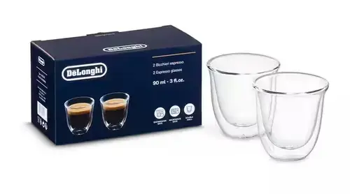 Set 2 pahare espresso DeLonghi DLSC310, 90 ml