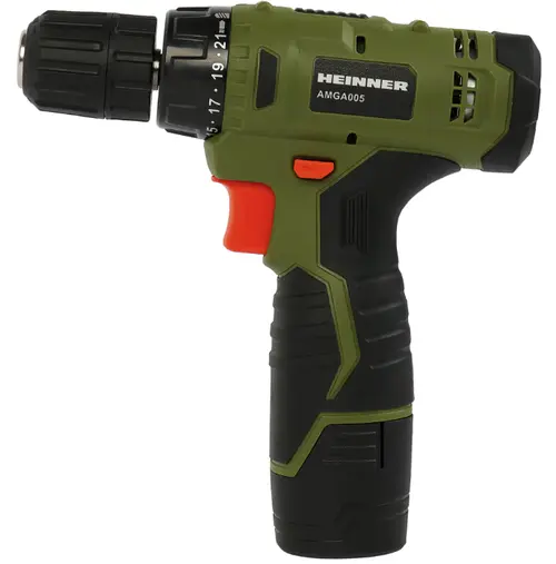 Masina de gaurit si insurubat cu acumulator Heinner AMGA005, 10.8 V, 1300 mAh, 650 RPM, 18 Nm