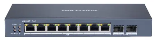 Switch Hikvision DS-3E1510P-SI, Gigabit, 8 Porturi, PoE