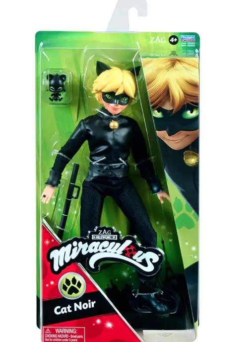 Papusa MIRACULOUS Cat Noir MLB50002O, 4 ani+, 30cm