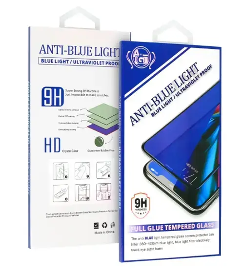 Folie de protectie Ecran Anti Blue Light OEM pentru Samsung Galaxy A32 A325, Sticla Securizata, Full Glue, Neagra