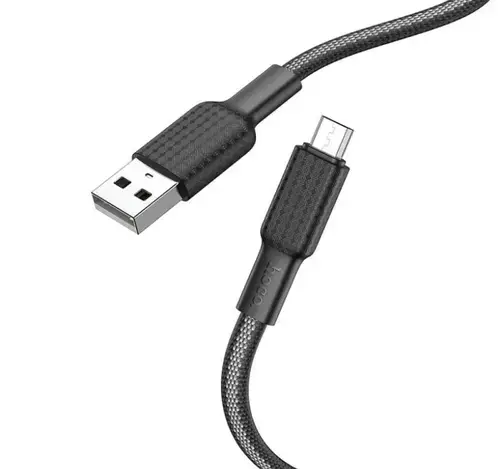 Cablu Date si Incarcare USB-A - microUSB HOCO X69, 18W, 1m, Negru