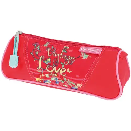 Penar Herlitz motiv Vintage Love triunghiular, dimensiune 22.5 x 7.7 x 9 cm