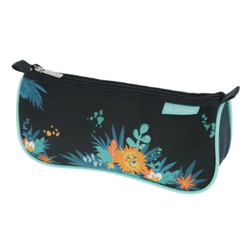 Penar Herlitz motiv Happy Lions, tip etui triunghiular sport, dimensiune 22 x 9 x 7 cm