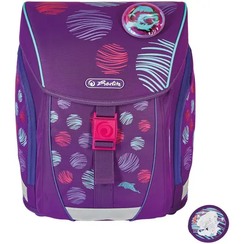 Ghiozdan neechipat Herlitz FiloLight  motiv Sea Bubbles, dimensiune 38 x 32 x 22 cm
