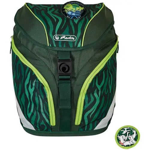 Ghiozdan neechipat Herlitz SoftLight motiv Jungle, dimensiune 38 x 28 x 23 cm