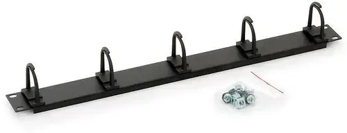 Organizator cabluri orizontal Triton RAB-VP-X13-A1, 1U, 5 inele, negru