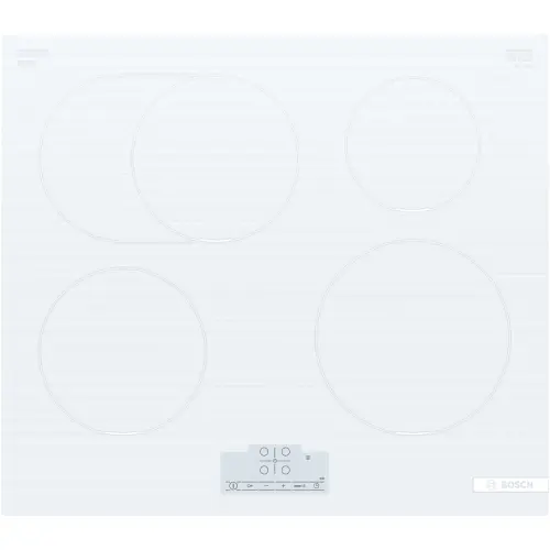 Plita incorporabila Bosch PIF612BB1E, Inductie, 4 zone de gatit, senzor PerfectFry Plus , 60cm, Alb